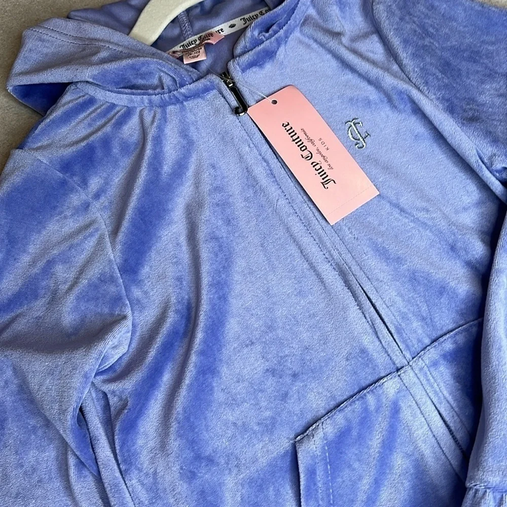 Juicy Couture Girl's Velour Zip Hoodie! NWT!